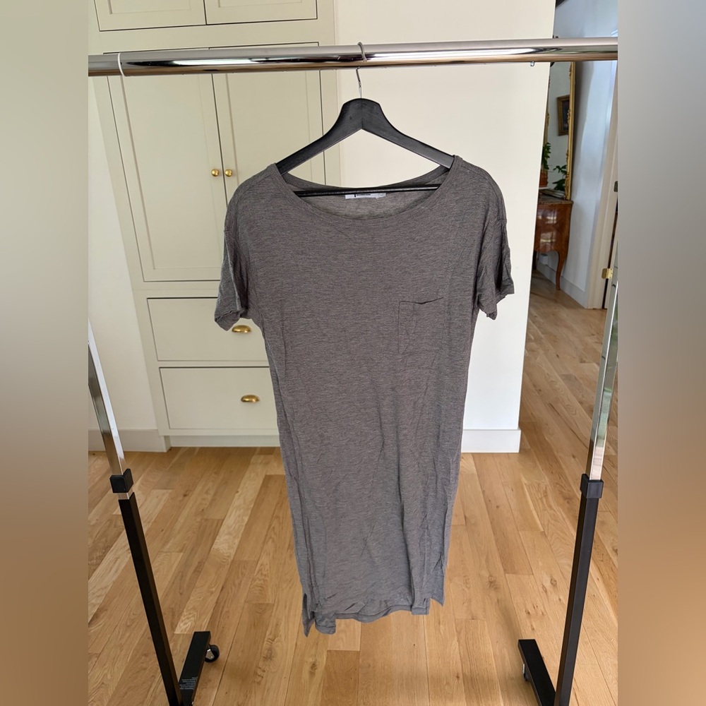 Alexander Wang Heather Gray Short Sleeve T-Shirt Dress